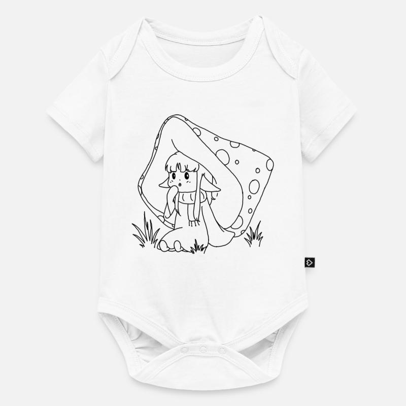 Fille champignon - Body à manches courtes Premium Bébé - blanc