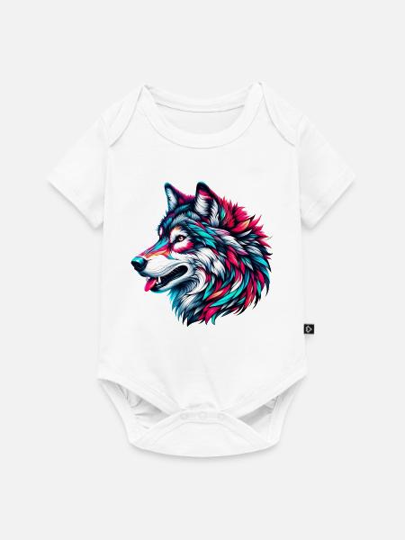 Wolf - Baby Premium Kurzarmbody - Weiß