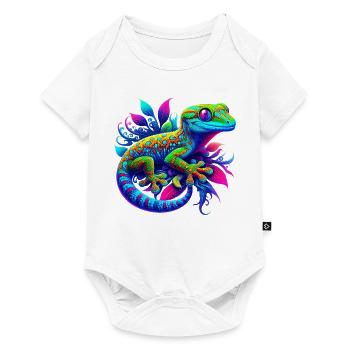 Gecko - Baby Premium Kurzarmbody - Weiß - Vorne