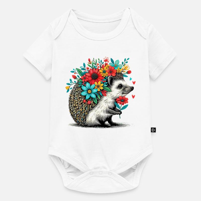 Hérisson - Body à manches courtes Premium Bébé - blanc