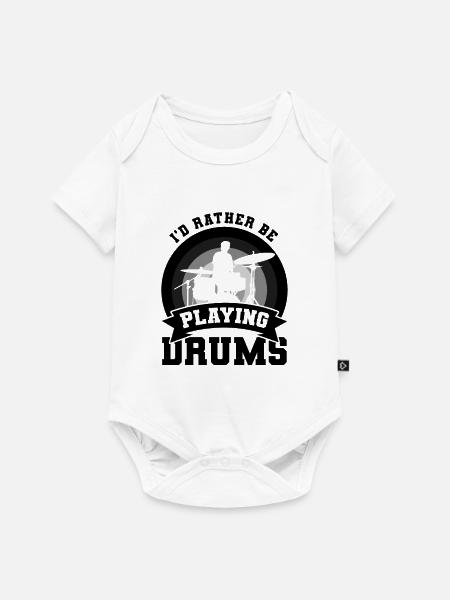 Schlagzeuger Witz - Baby Premium Kurzarmbody - Weiß