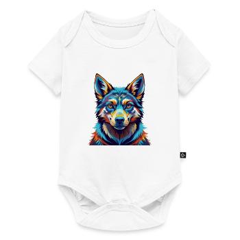 Tamaskan Dog Breed Colorful Cartoon Kawaii - Baby Premium short-sleeve bodysuit - white - Front