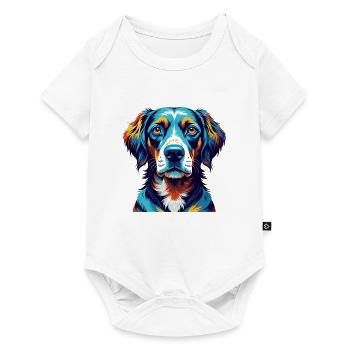 Vieux chien d’arrêt danois race dessin animé Kawaii - Body à manches courtes Premium Bébé - blanc - Devant