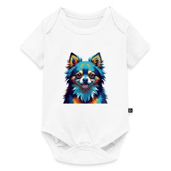 Pomeranian Dog Breed Colorful Cartoon Kawaii - Baby Premium short-sleeve bodysuit - white - Front