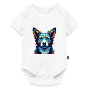 Portugiesische Podengo Hunderasse Karikatur Kawaii - Baby Premium Kurzarmbody - Weiß - Vorne