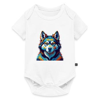 Seppala Siberian Sleddog Breed Cartoon Kawaii - Baby Premium short-sleeve bodysuit - white - Front