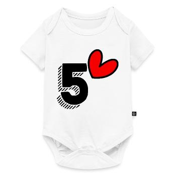 5. 5 YEARS. 5th ANNIVERSARY. 5 YEAR ANNIVERSARY - Baby Premium short-sleeve bodysuit - white - Front