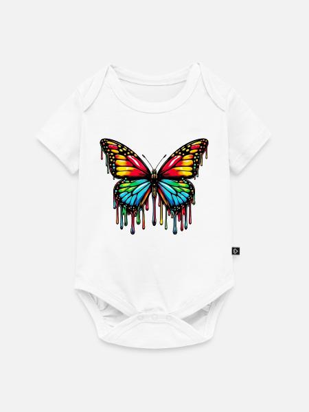 Schmetterling - Baby Premium Kurzarmbody - Weiß