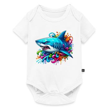 Shark - Baby Premium short-sleeve bodysuit - white - Front
