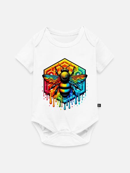 Biene - Baby Premium Kurzarmbody - Weiß