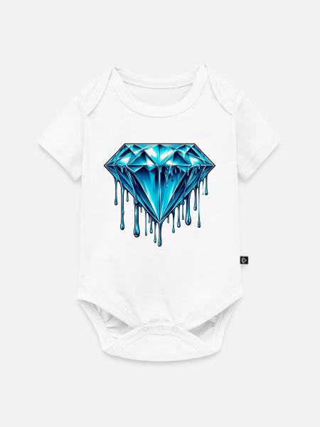 Diamant - Baby Premium Kurzarmbody - Weiß
