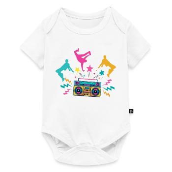 Boombox Neon Dancing Silhouettes - Baby Premium short-sleeve bodysuit - white - Front