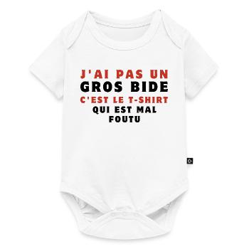 I don't have a big stomach - Baby Premium short-sleeve bodysuit - white - Front