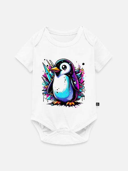 Pinguin - Baby Premium Kurzarmbody - Weiß