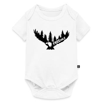 FREEagle - Flying Eagle [Black] - Baby Premium short-sleeve bodysuit - white - Front