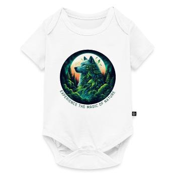 Loup dans la forêt - Body à manches courtes Premium Bébé - blanc - Devant