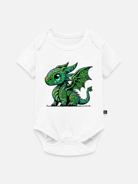 Drache - Baby Premium Kurzarmbody - Weiß