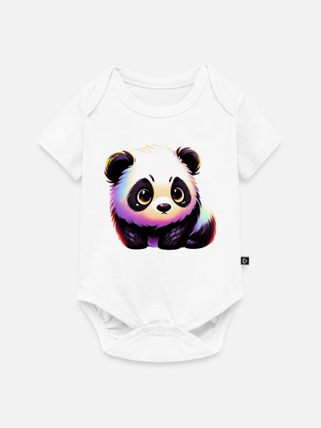 Panda - Baby Premium Kurzarmbody - Weiß