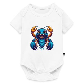 Craw coloré Kawaii Dessin animé Personnage Clipart - Body à manches courtes Premium Bébé - blanc - Devant