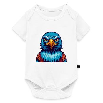 Falcon Colorful Kawaii Cartoon Character Clipart - Baby Premium short-sleeve bodysuit - white - Front