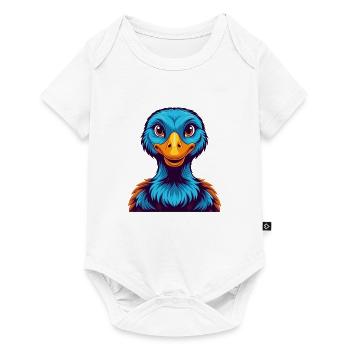 oie coloré kawaii personnage de dessin animé clipart - Body à manches courtes Premium Bébé - blanc - Devant