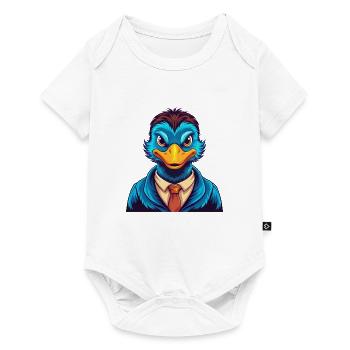 Duck Colorful Kawaii Cartoon Character Clipart - Baby Premium short-sleeve bodysuit - white - Front