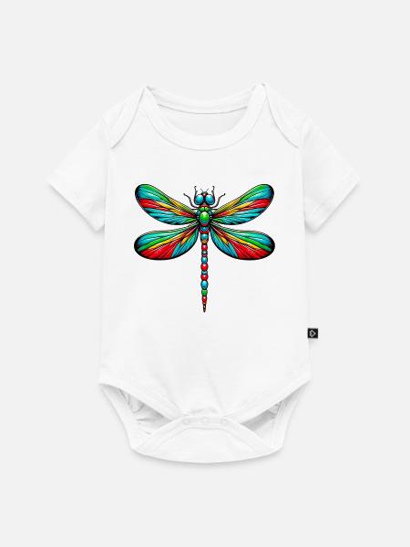 Libelle - Baby Premium Kurzarmbody - Weiß