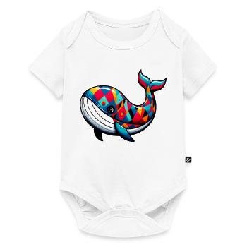 Arlequin baleine - Body à manches courtes Premium Bébé - blanc - Devant