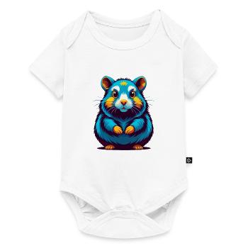 Hamster Bunte Kawaii Cartoon Figur Clipart - Baby Premium Kurzarmbody - Weiß - Vorne