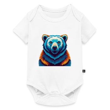 Polar Bear Colorful Kawaii Cartoon Character Pet - Baby Premium short-sleeve bodysuit - white - Front