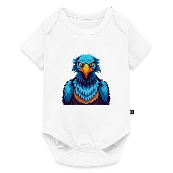 Vulture Coloré Kawaii Dessin Animé Personnage Clipart - Body à manches courtes Premium Bébé - blanc - Devant