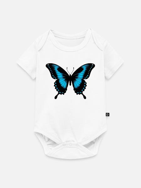 Schmetterling - Baby Premium Kurzarmbody - Weiß