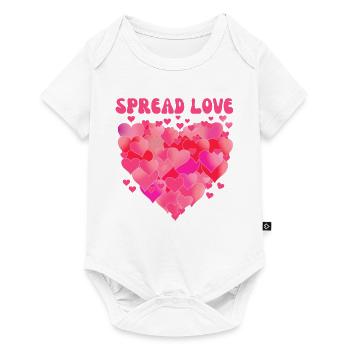 Spread love - Baby Premium short-sleeve bodysuit - white - Front