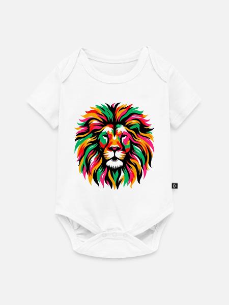 Löwe - Baby Premium Kurzarmbody - Weiß