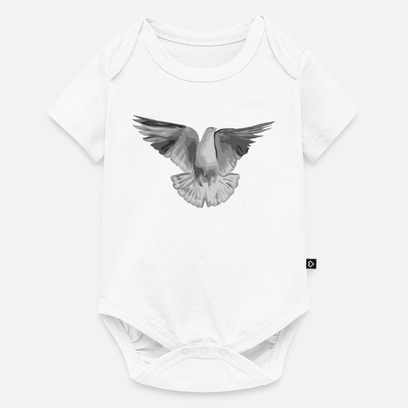 Gris pâle tourterelle - Body à manches courtes Premium Bébé - blanc