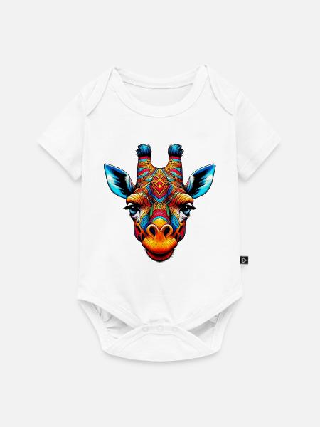 Giraffe - Baby Premium Kurzarmbody - Weiß