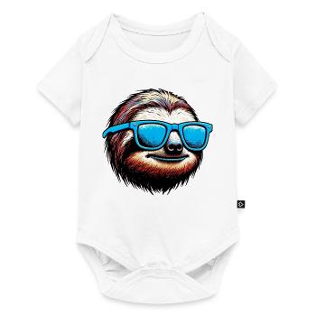 Sloth with Sunglasses - Baby Premium short-sleeve bodysuit - white - Front
