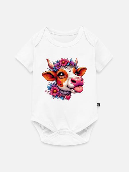 Kuh - Baby Premium Kurzarmbody - Weiß
