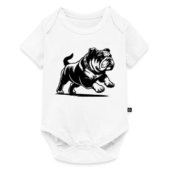 English Bulldog - Baby Premium short-sleeve bodysuit - white - Front