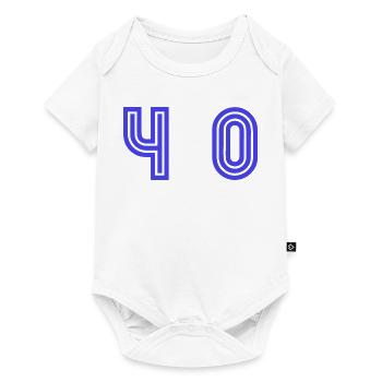 40. 40 JAHRE. 40. JAHRESTAG. 40-JÄHRIGES JUBILÄUM. - Baby Premium Kurzarmbody - Weiß - Vorne