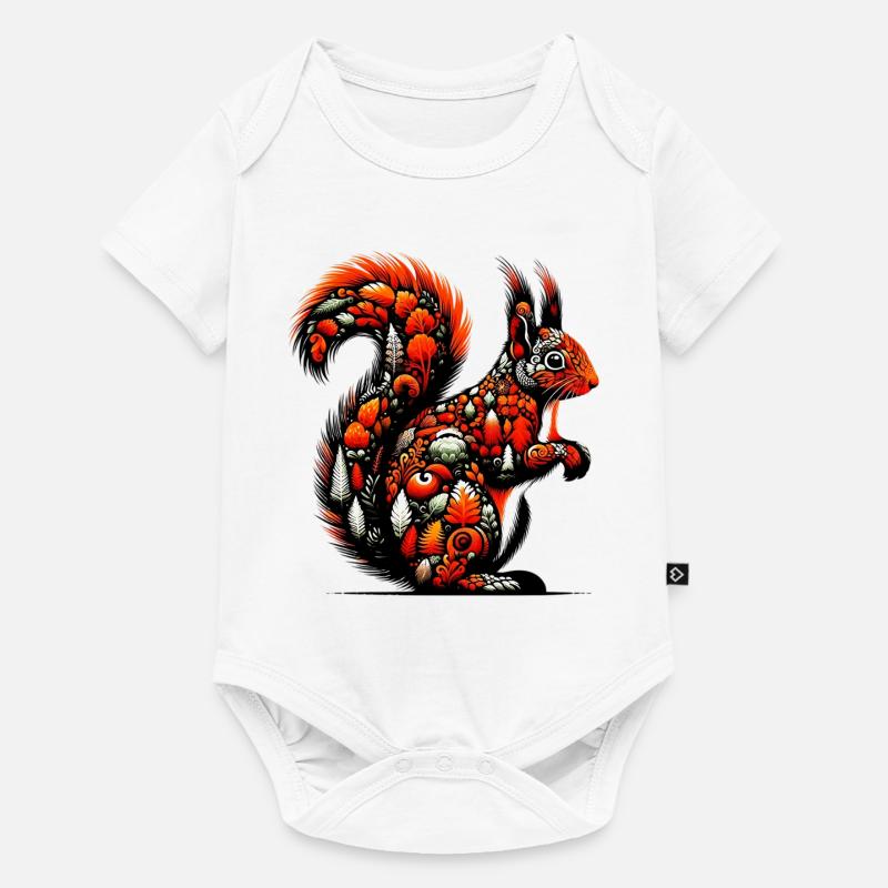 Écureuil - Body à manches courtes Premium Bébé - blanc
