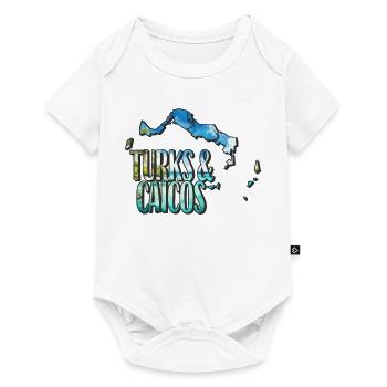 Watercolor Map of Turks and Caicos - Baby Premium short-sleeve bodysuit - white - Front