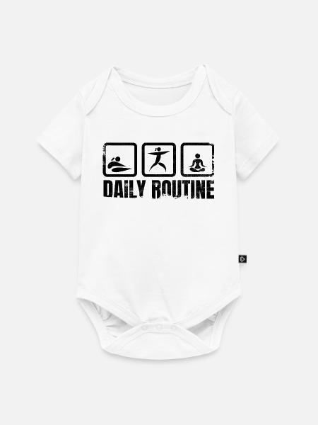 Yogi Daily Routine - Baby Premium Kurzarmbody - Weiß
