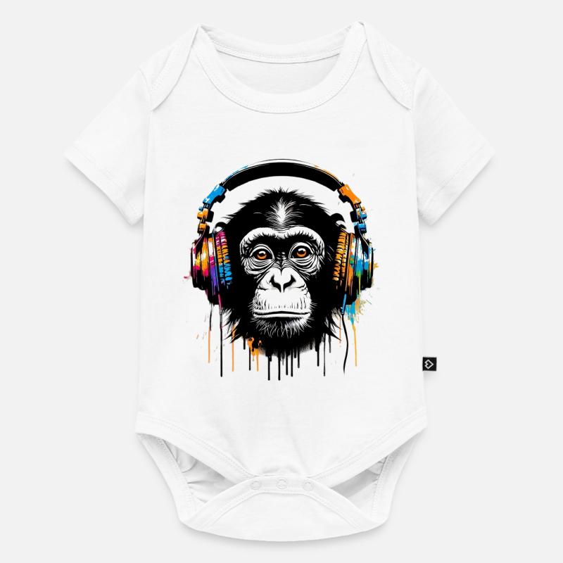 Monkey - Baby Premium short-sleeve bodysuit - white