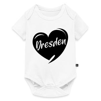 Dresden Herz Frauenkirche Liebe Stadt Osten Logo - Baby Premium Kurzarmbody - Weiß - Vorne