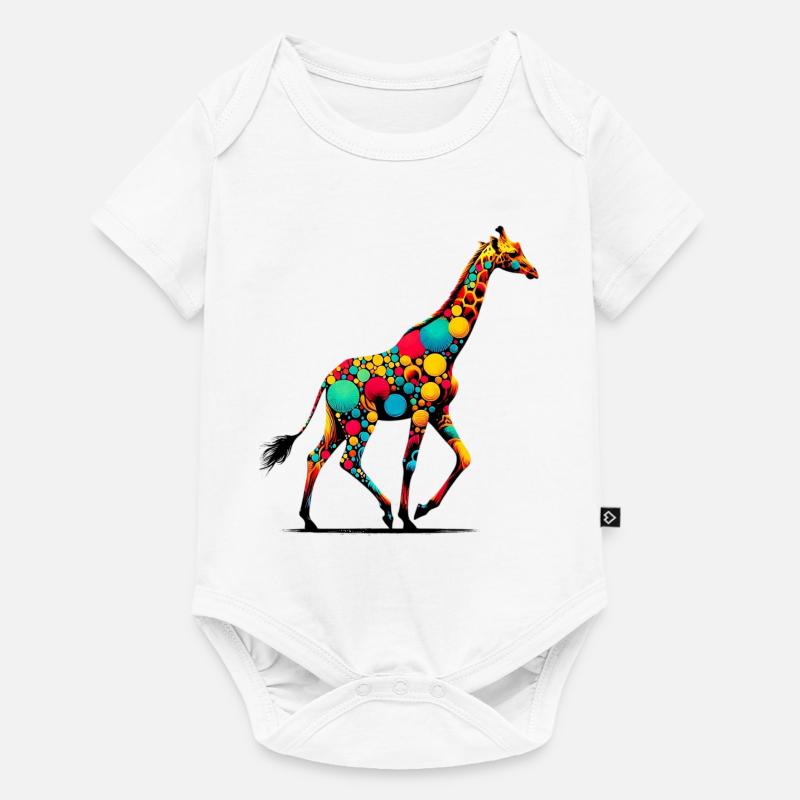 Girafe - Body à manches courtes Premium Bébé - blanc