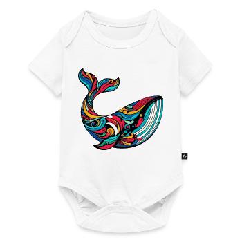Whale - Baby Premium short-sleeve bodysuit - white - Front