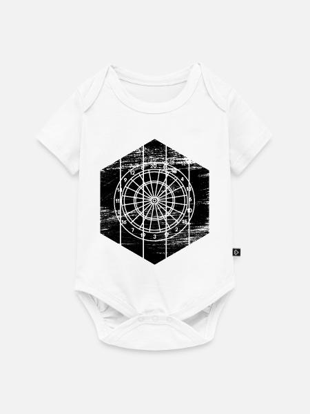Dartscheibe - Baby Premium Kurzarmbody - Weiß