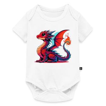Drache - Baby Premium Kurzarmbody - Weiß - Vorne