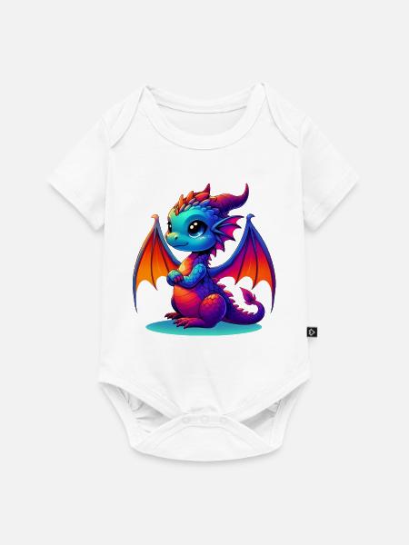 Drache - Baby Premium Kurzarmbody - Weiß